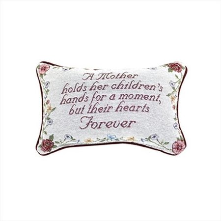 MANUAL WOODWORKERS & WEAVERS Manual Woodworkers and Weavers TWMHCH A Mother Holds Her Tapestry Pillow Perfect For MotherS Day Filled With Recycled Fibers 12.5 X 8.5 in. Poly Blend TWMHCH